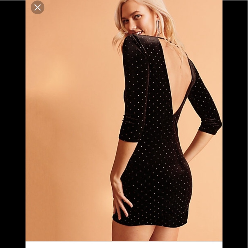 Express Velvet Studded Dress